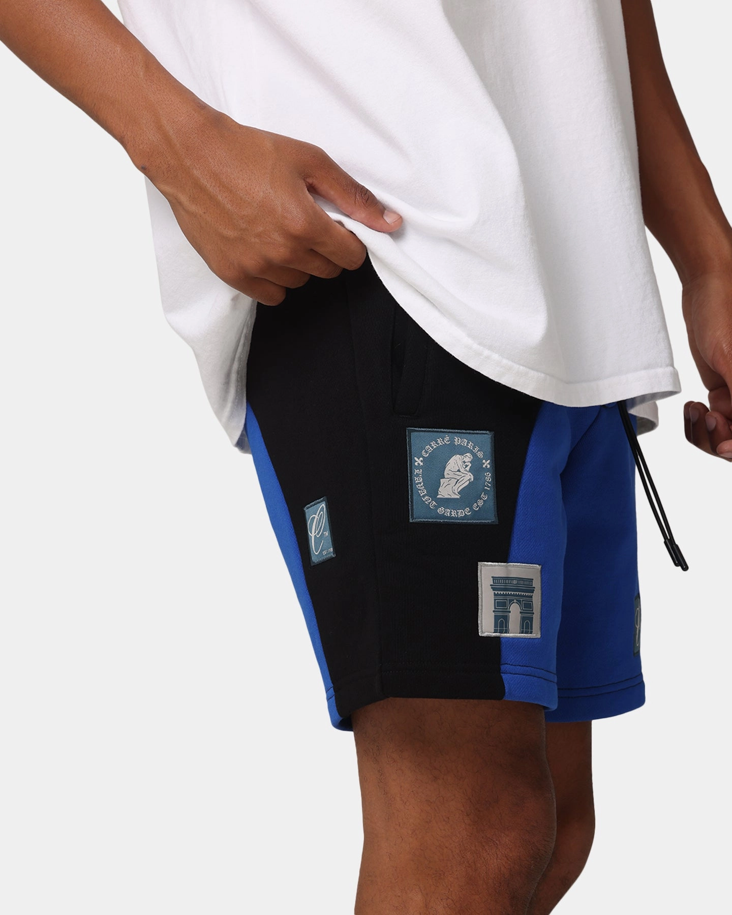 Carre Avant Panel Shorts Black/Royal Easy Days