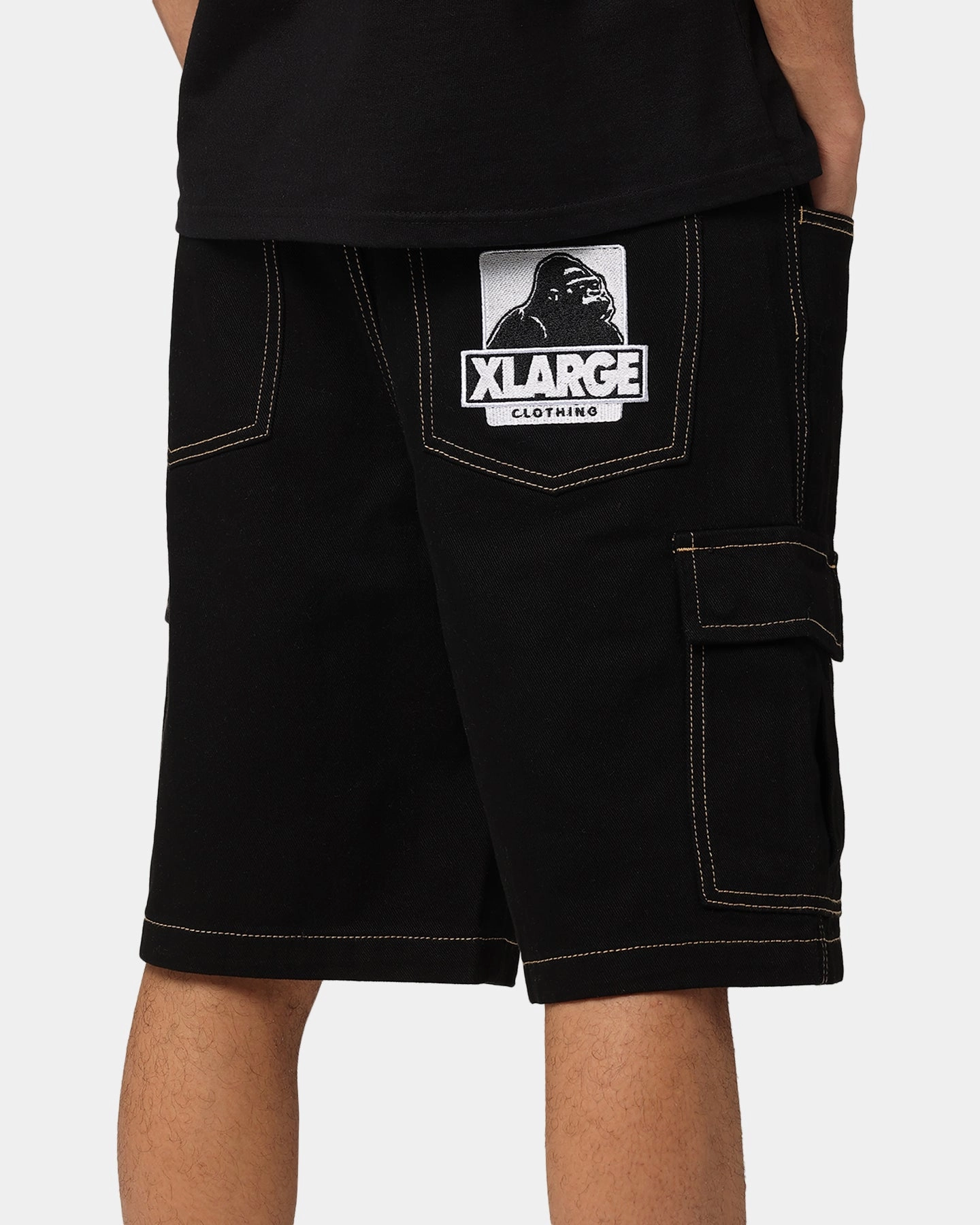 X-Large Bull Denim 91 Cargo Short Black Denim polo shirt