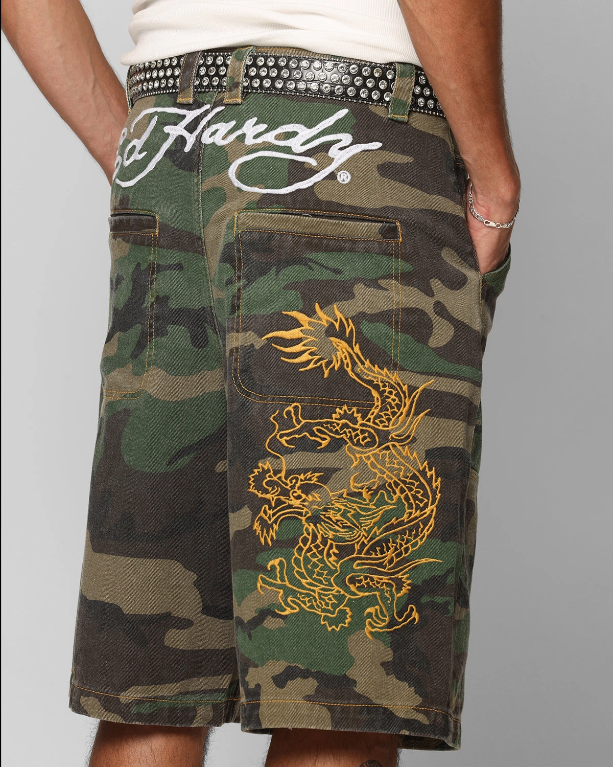 Ed Hardy Dragon Jorts Camo Casual Comfort
