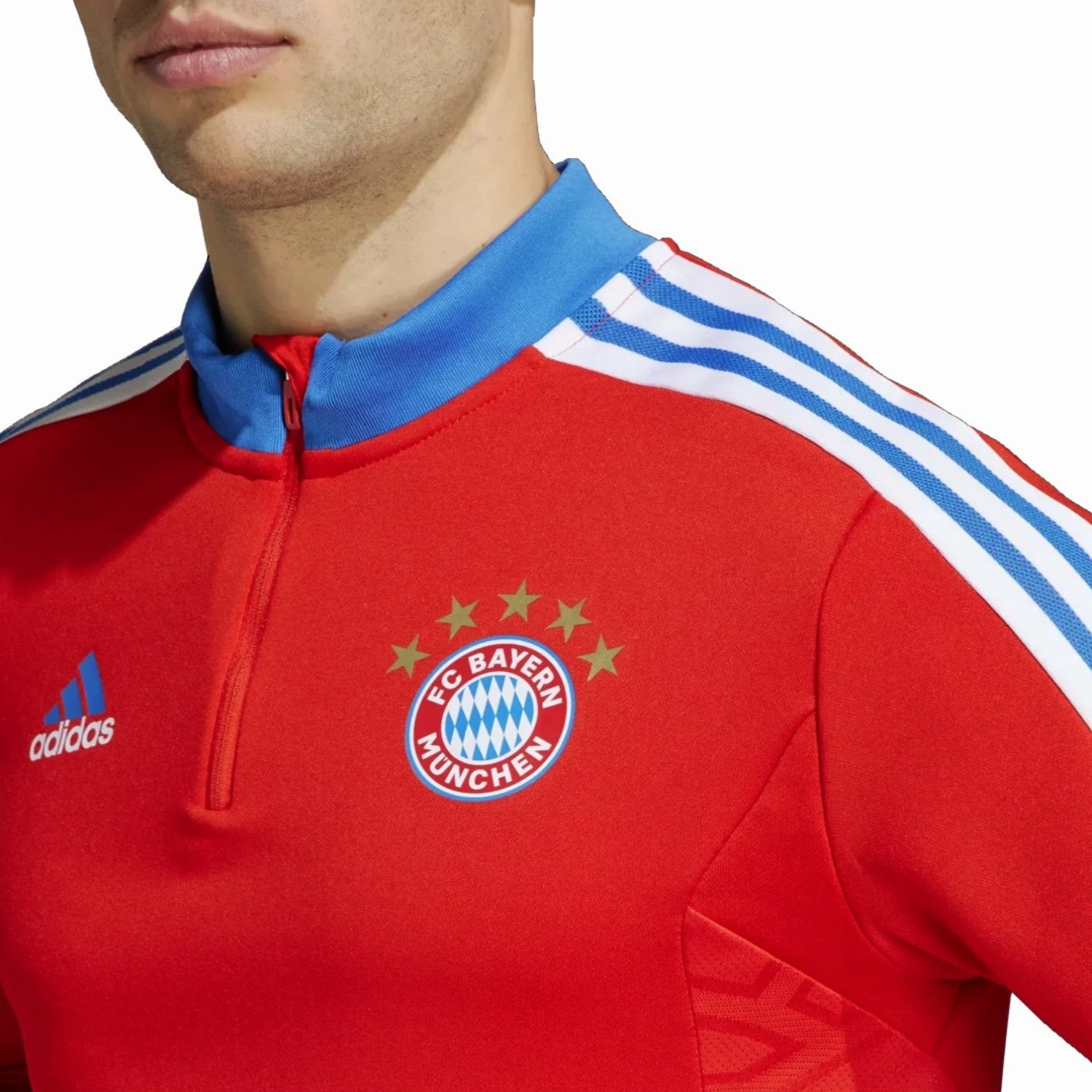 Button Closure Bayern Munich Soccer training technical tracksuit 2023 - Adidas
