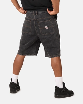 semi-formal look S Double Denim Standard Shorts Washed Black
