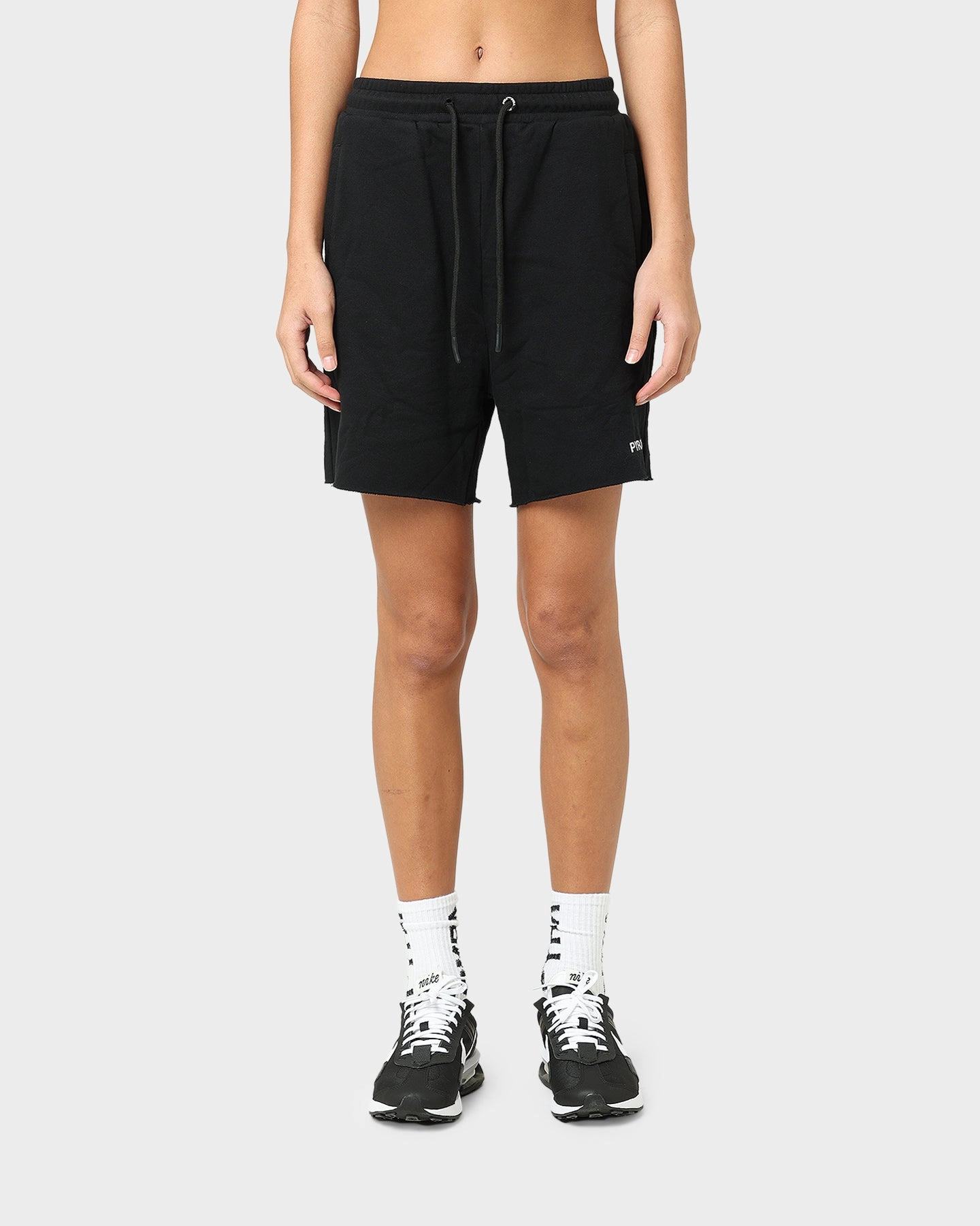 Warm Weather Wear button-down look PYRA Women's Tahoe Fleece Shorts Black