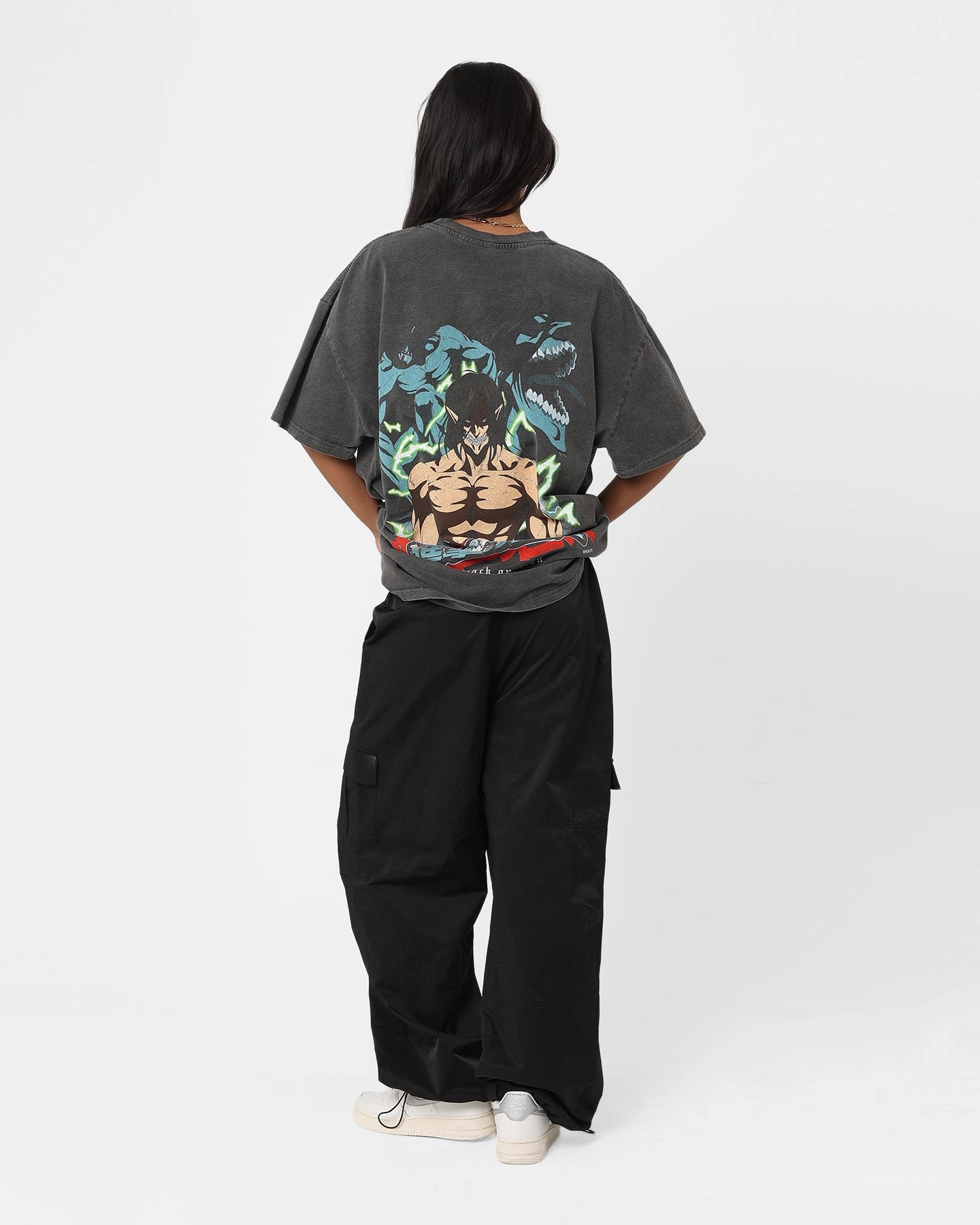 Goat Crew X Attack On Titan Attack Titan Vintage Heavyweight T-Shirt Black Wash On-the-Go Comfort All-day style