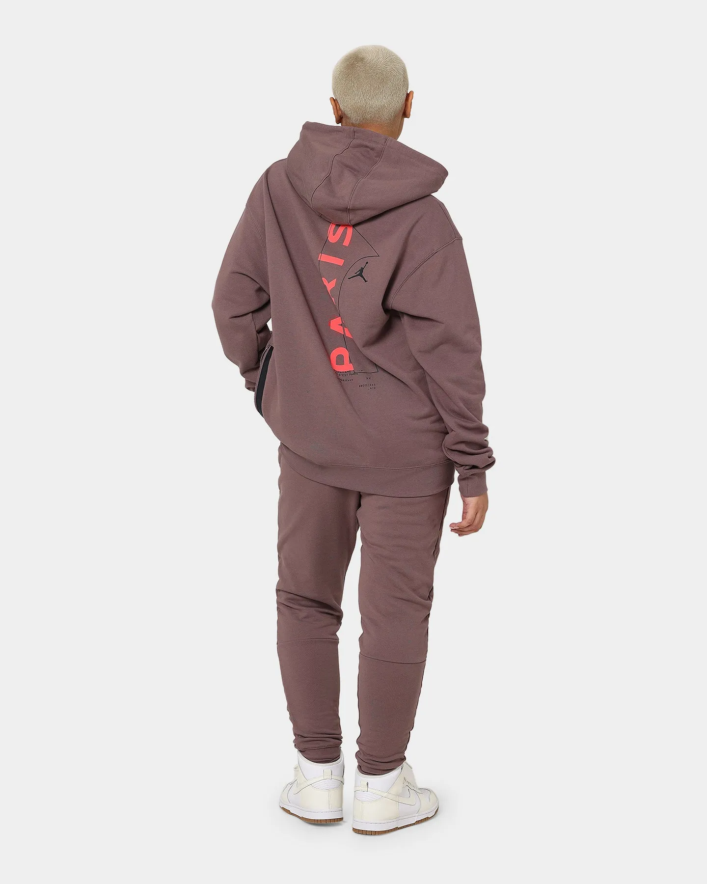 Avoid Jordan X Paris Saint-Germain Fleece Pullover Hoodie Plum Eclipse