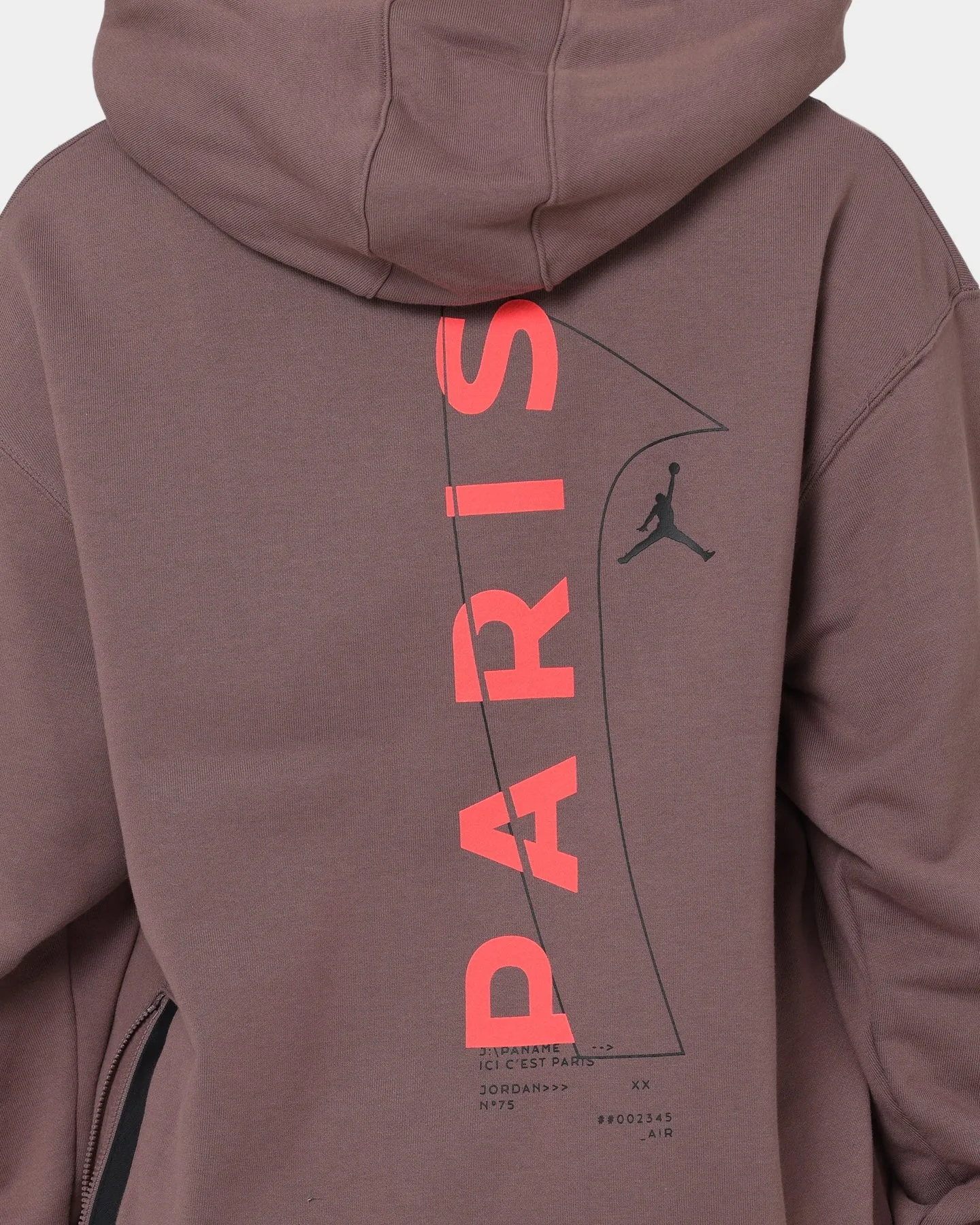 Jordan X Paris Saint-Germain Fleece Pullover Hoodie Plum Eclipse Connect Fashion Comfort