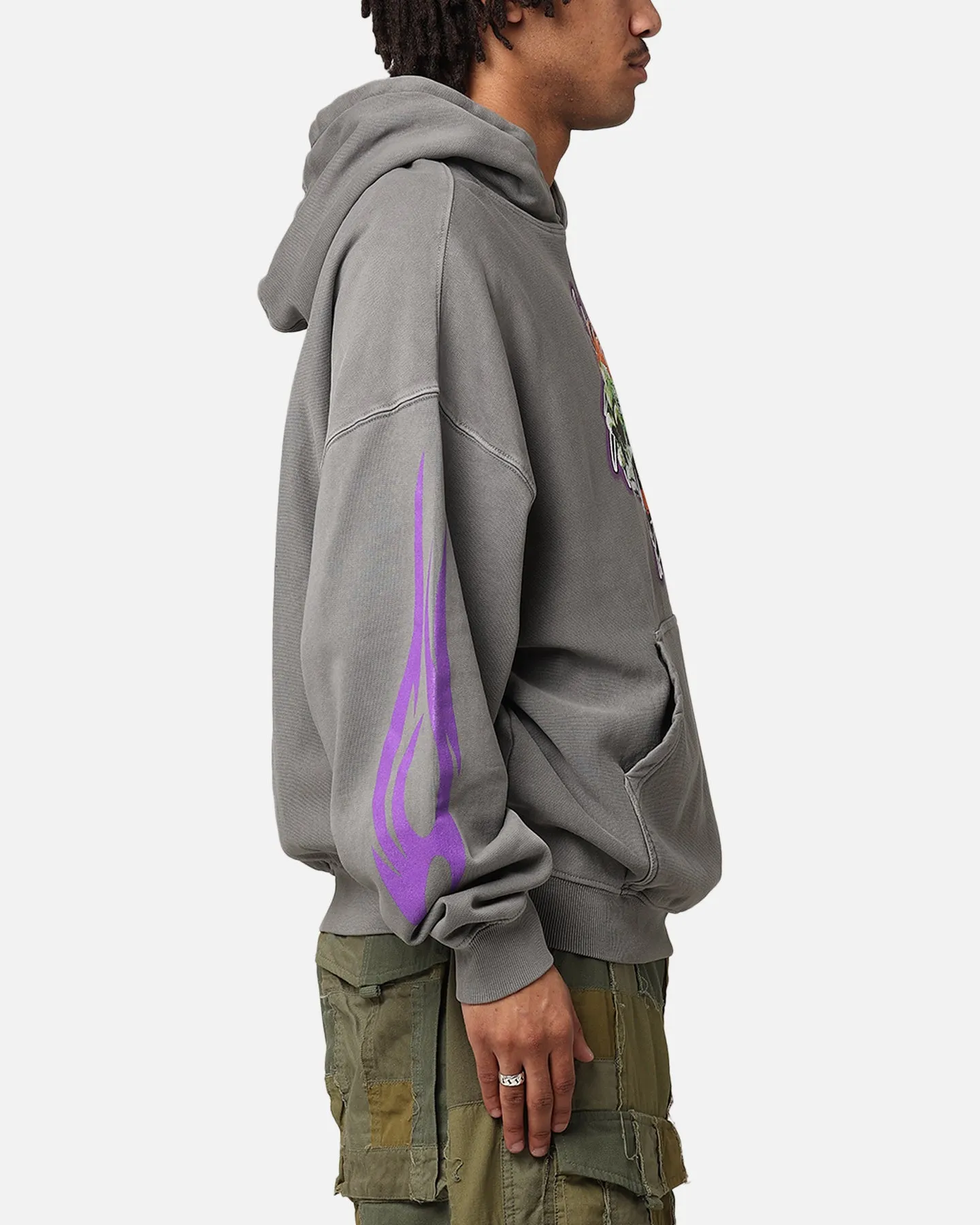 Loiter Rip N Dip Hoodie Washed Charcoal Base-layer