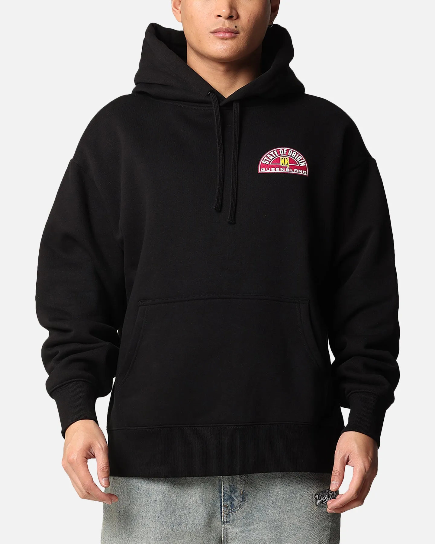 HighCollar Design watch Queensland Ruby League State Of Origin 1995 Winners Hoodie Faded Black