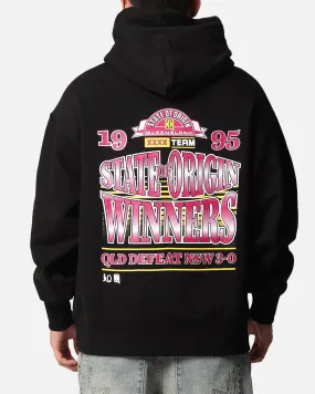 Queensland Ruby League State Of Origin 1995 Winners Hoodie Faded Black Defy