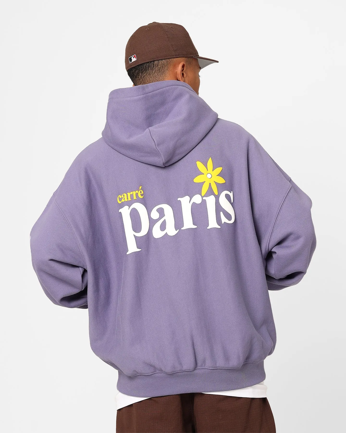 Carre Petal Oversized Hoodie Purple Weather Protection