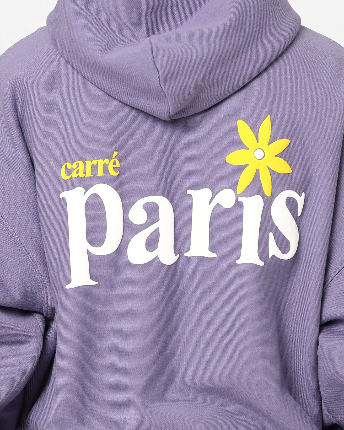 backpack Reflective details Carre Petal Oversized Hoodie Purple