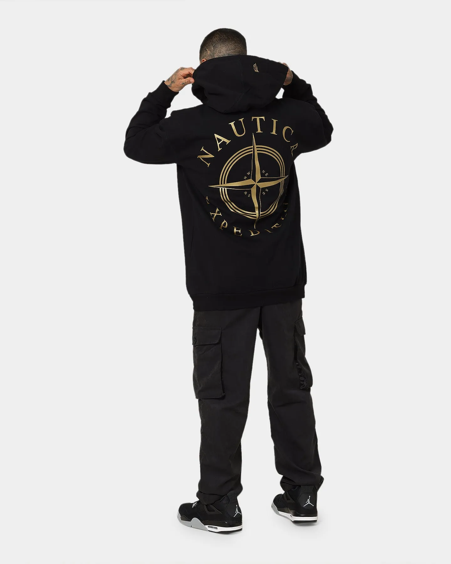 Odor Resistant Nautica Pacific Hoodie Black/Gold