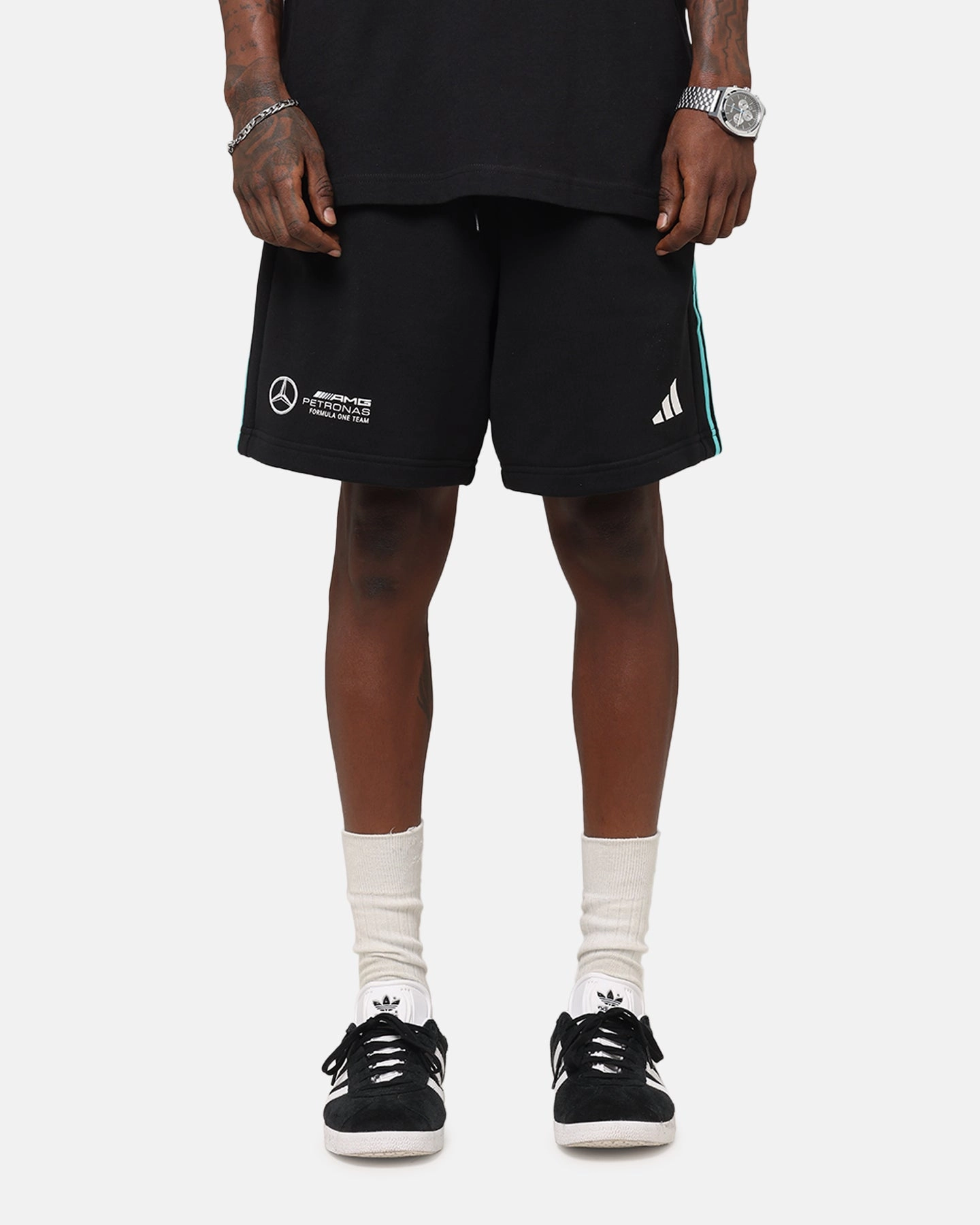 adidas x Mercedes-AMG PETRONAS Formula One F1 DNA Shorts Black/White Summer Wear