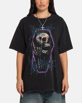 Bullet For My Valentine Metal Skull T-Shirt Black Vintage Versatile Piece