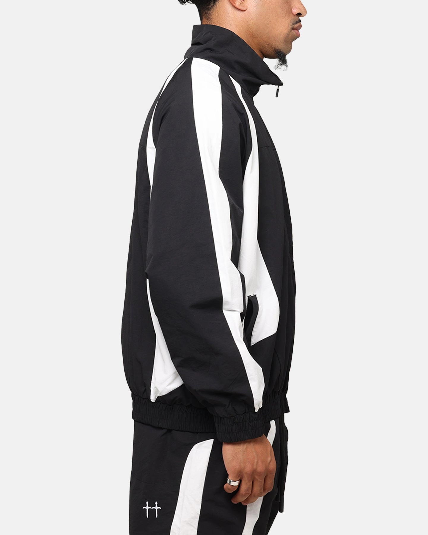 Saint Morta Oblivion Windbreaker Jacket Black/White Performance Optimized Fit