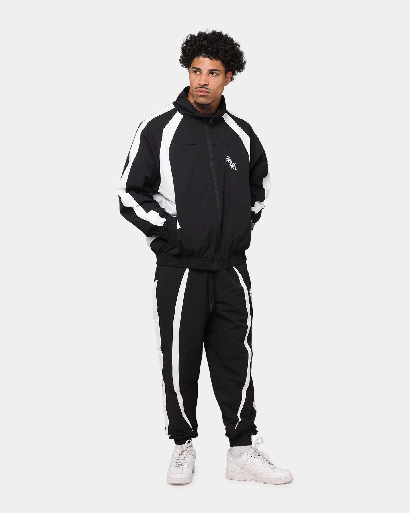 Saint Morta Oblivion Windbreaker Jacket Black/White Non Restrictive Mobility