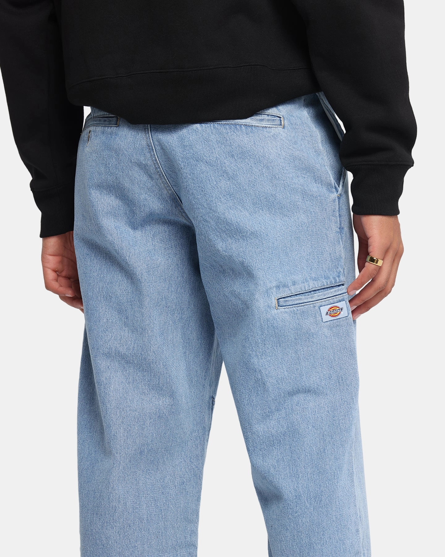 Dickies 82-283AU Denim Jeans Light Indigo Double Layered Hem Heat Dissipating