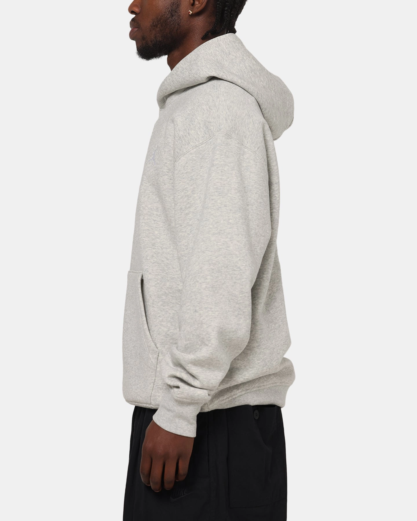 Quick Dry Technology Retro Style Jordan Brooklyn Fleece Pullover Hoodie Grey Heather/White