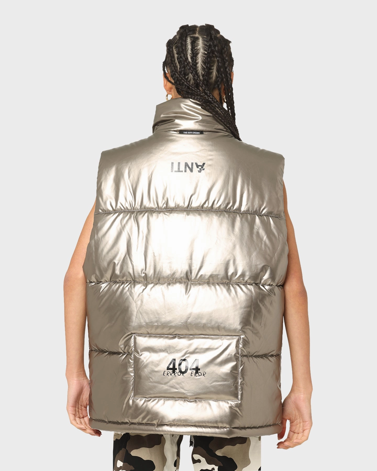 The Anti Order Anti Joy Puffer Vest Pewter Ornamental