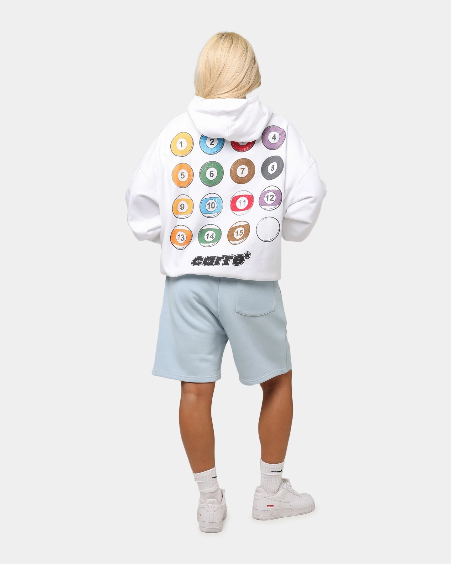 Casual Style Cold Protection Carre Break Hoodie White