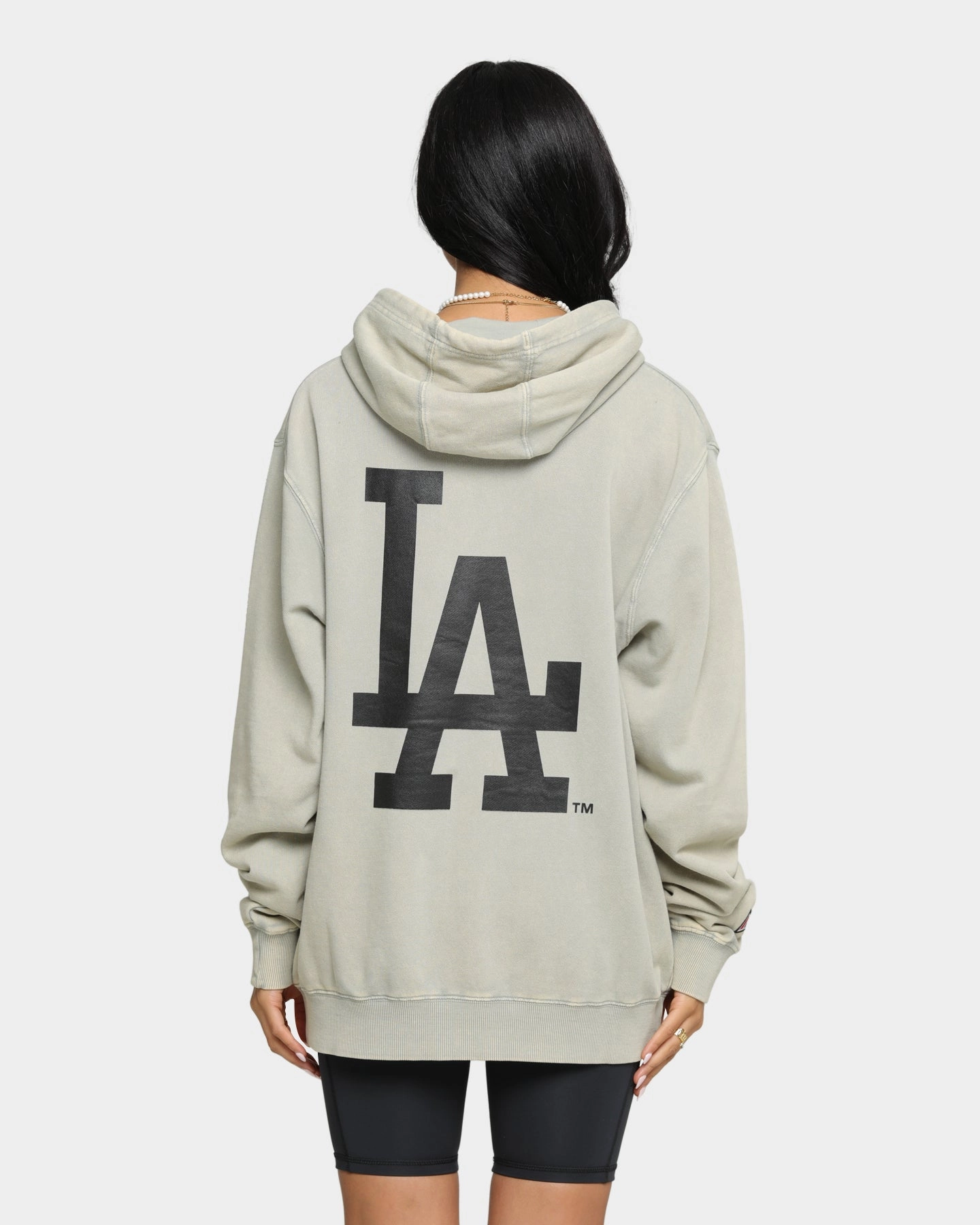 Outdoor Style Majestic Athletic Los Angeles Dodgers Duke Washed Hoodie Snow Wash Pale