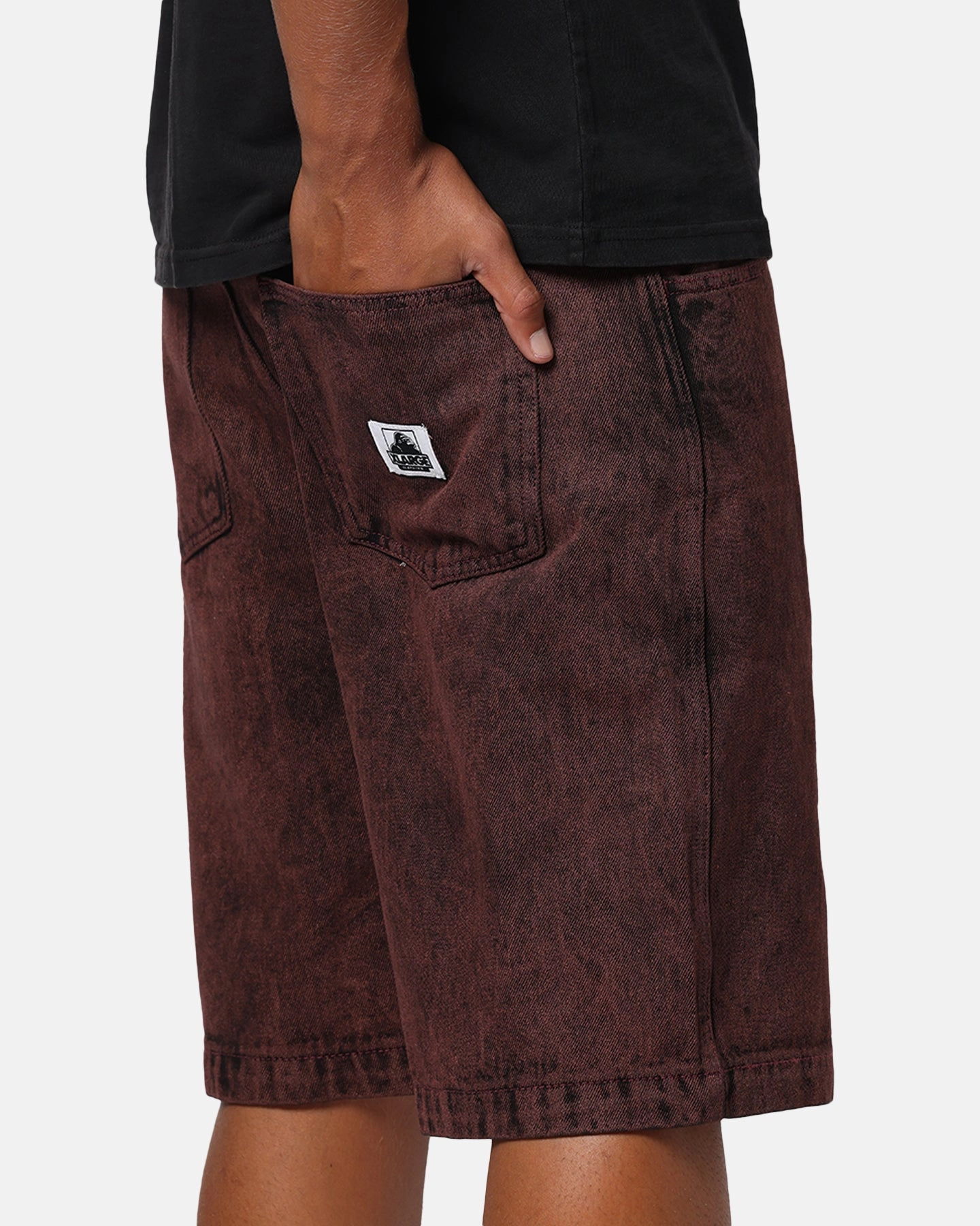X-Large Bull Denim 91 Shorts Burgundy Tagless Design Smart Style
