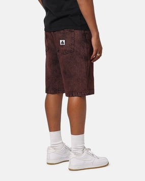 Fashionable Fit X-Large Bull Denim 91 Shorts Burgundy
