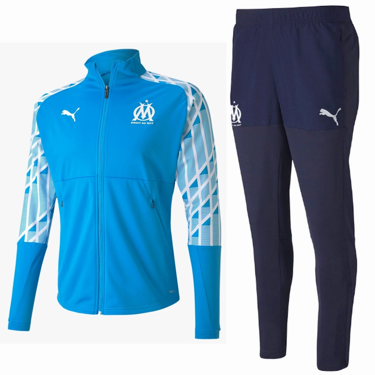 Olympique Marseille pre-match training presentation tracksuit 2021 - Puma ReinforcedKnees preference venue