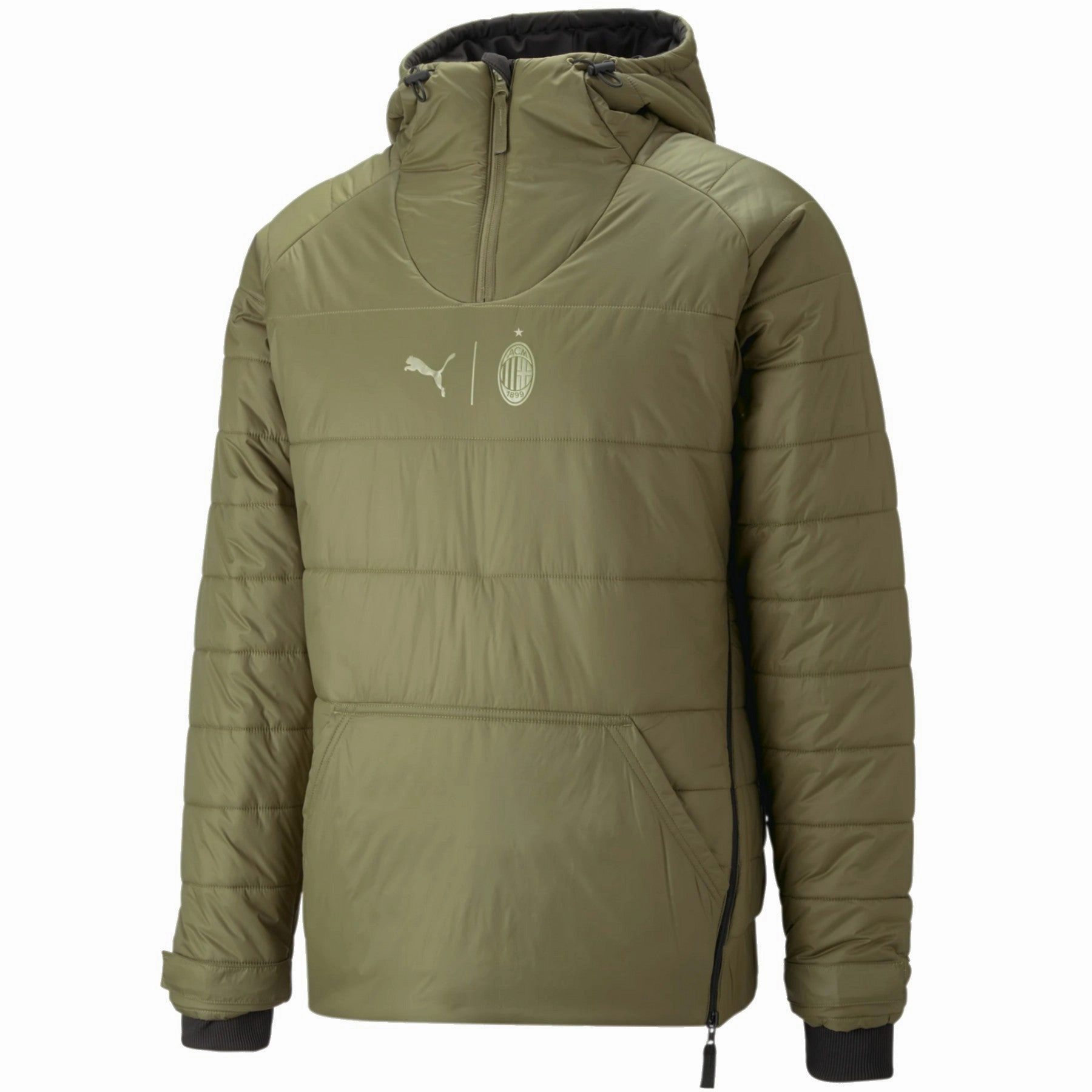 AC Milan soccer 1/4 zip reversible padded jacket 2023 - Puma Sports Wear