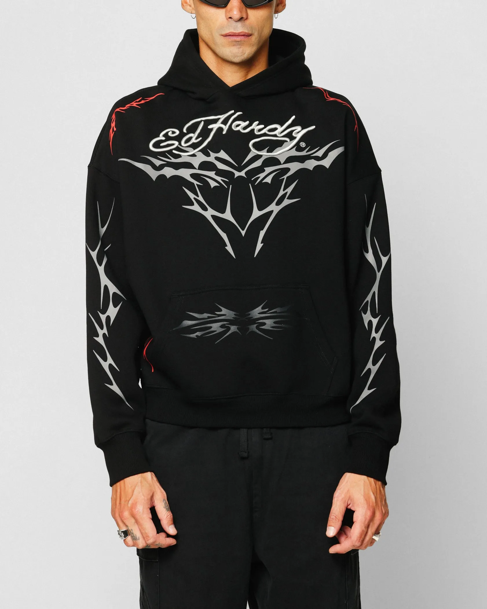 Badge Bargain Ed Hardy Electric Hoodie Black
