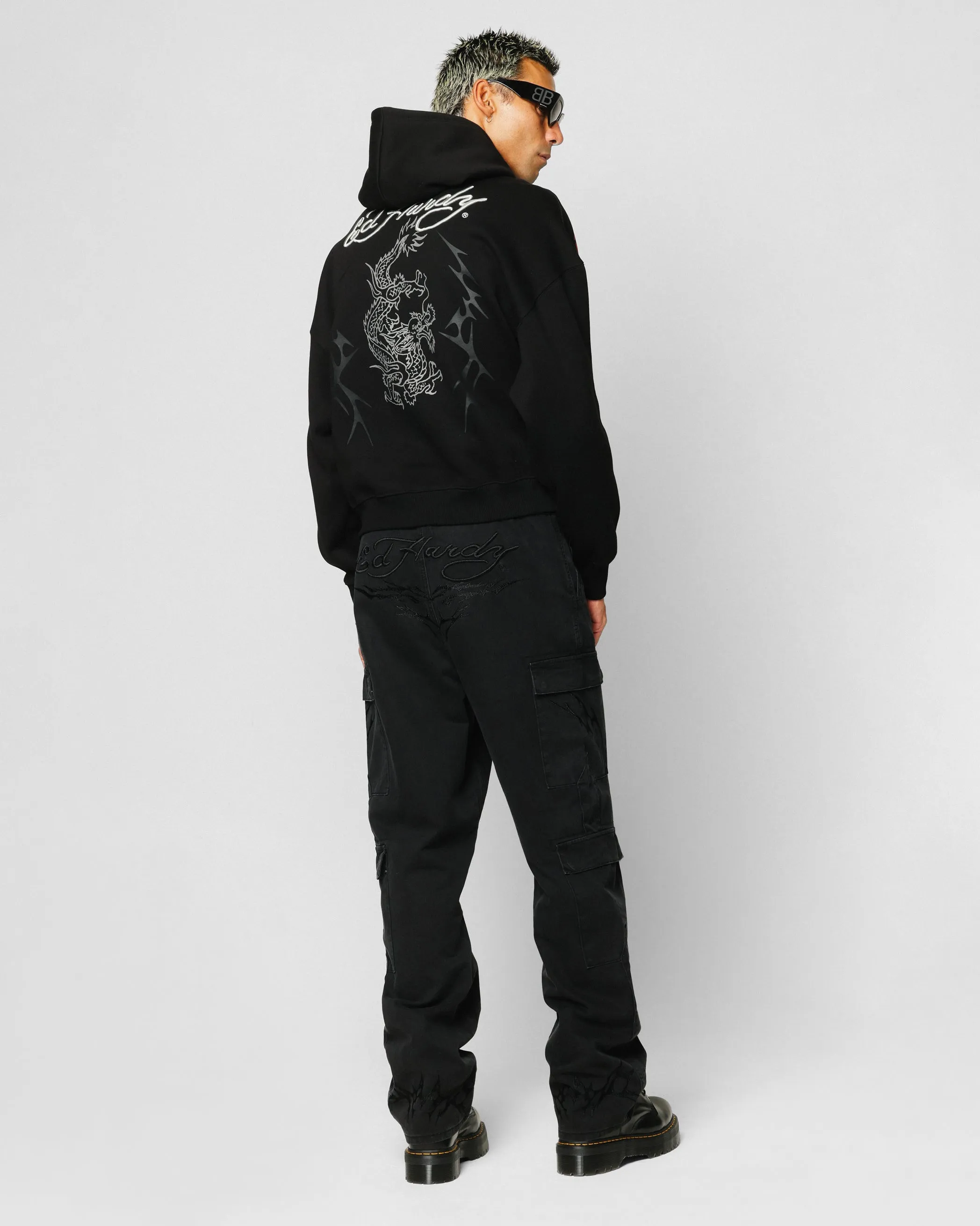 Ed Hardy Electric Hoodie Black Daily Use second - hand