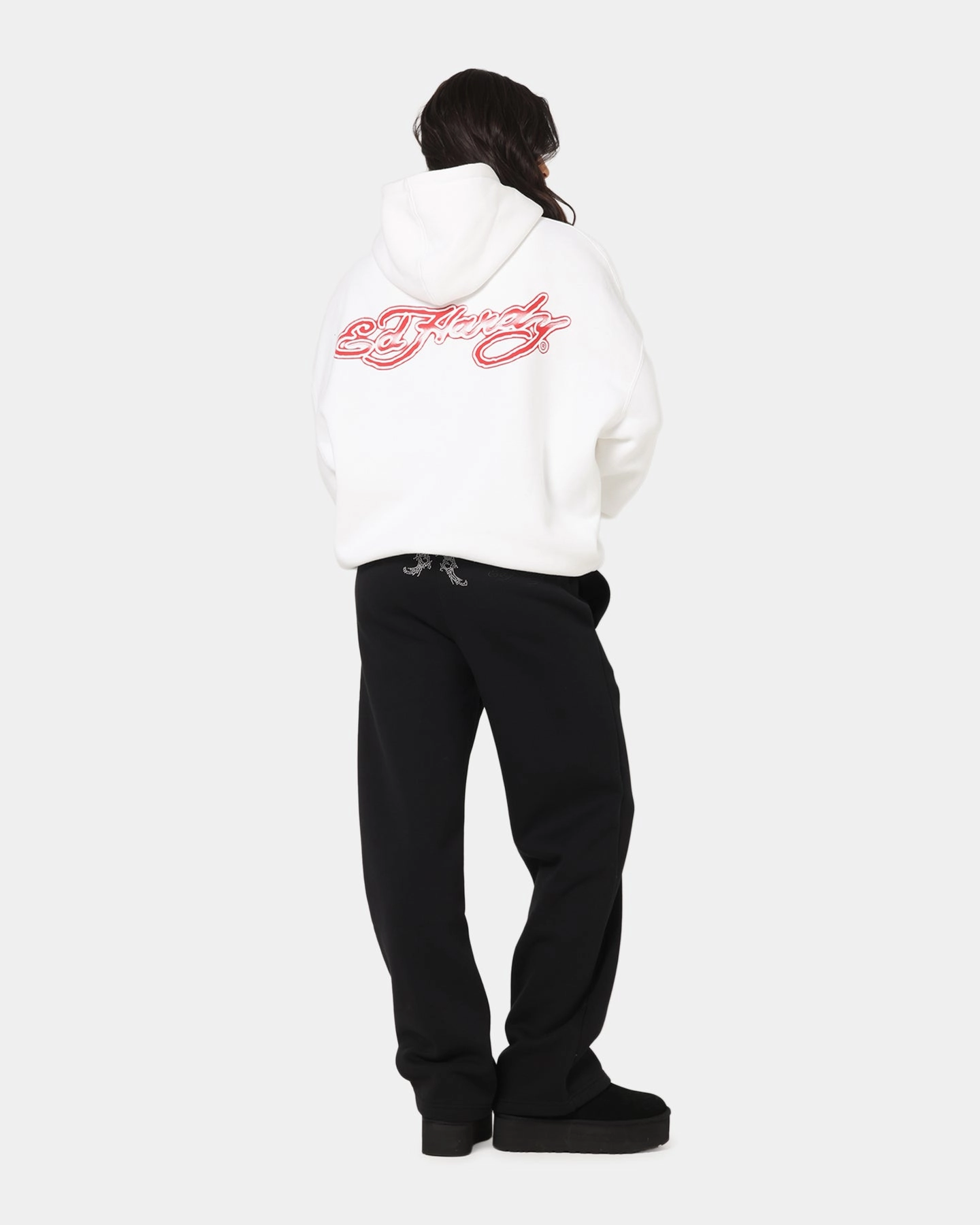 Ed Hardy Blue Dragon Hoodie White Men's