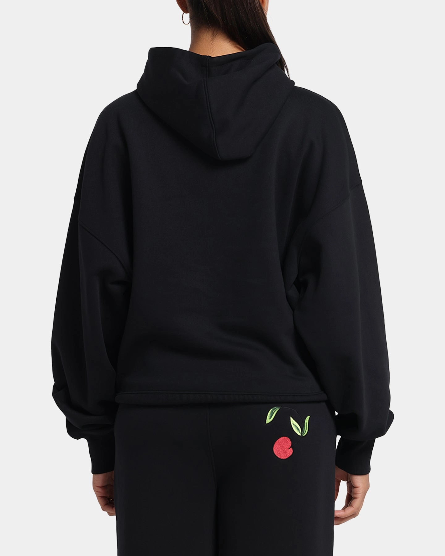 Wallaby like Neutral Tones Ed Hardy Cherry Hoodie Black