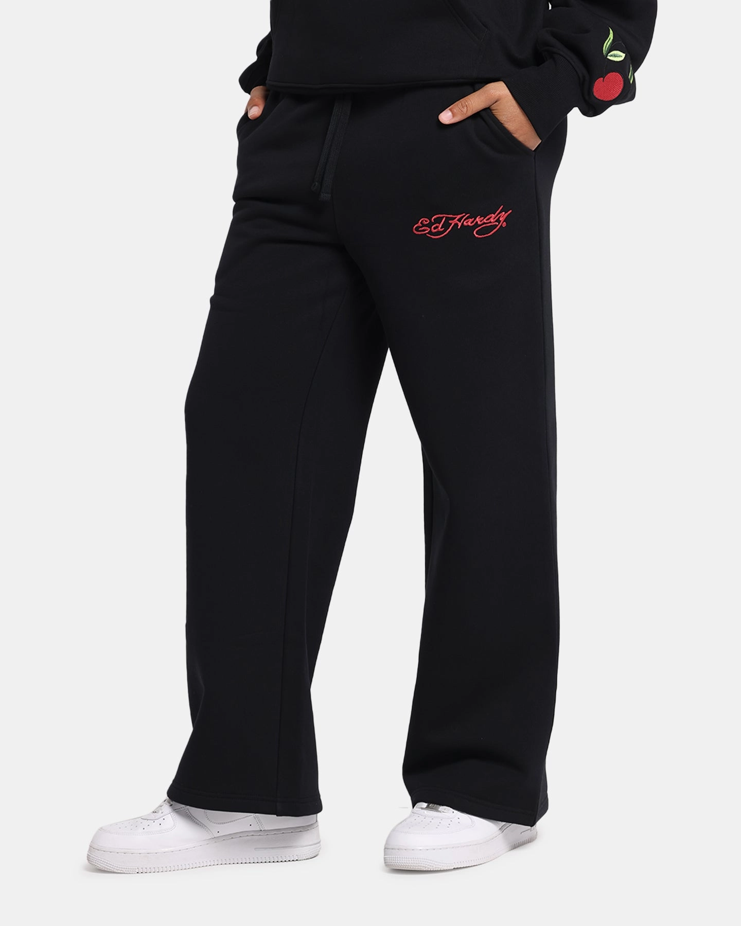 Easy Match Ed Hardy Cherry Trackpants Black