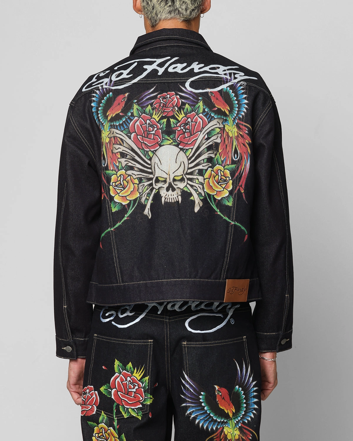 Ed Hardy Denim Jacket Raw Indigo Performance Wear