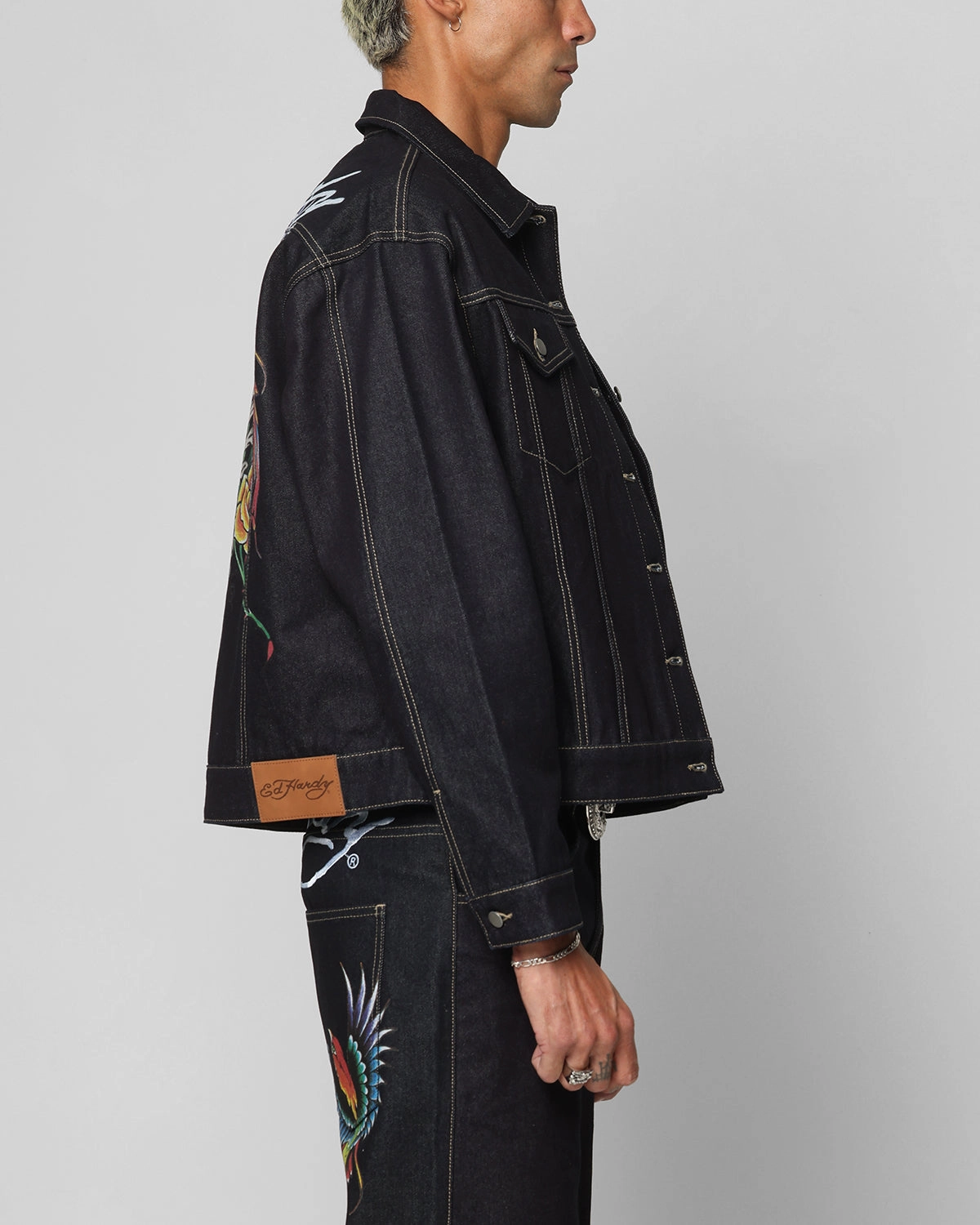 Ed Hardy Denim Jacket Raw Indigo budget-friendly