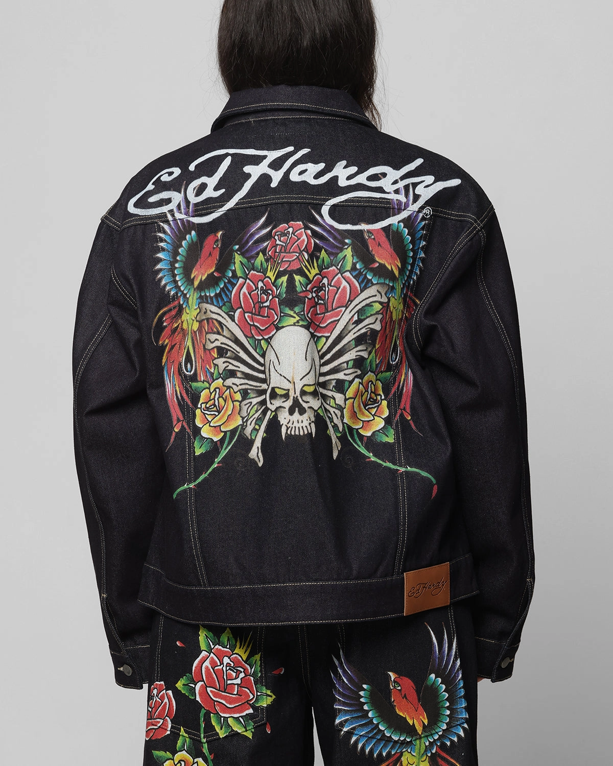 Ed Hardy Denim Jacket Raw Indigo Paper