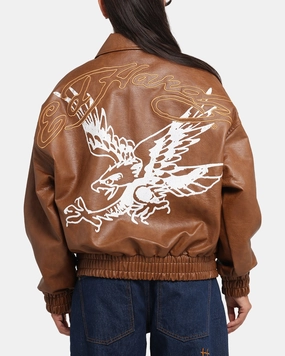 Ed Hardy Eagle Jacket Brown Minimal Form
