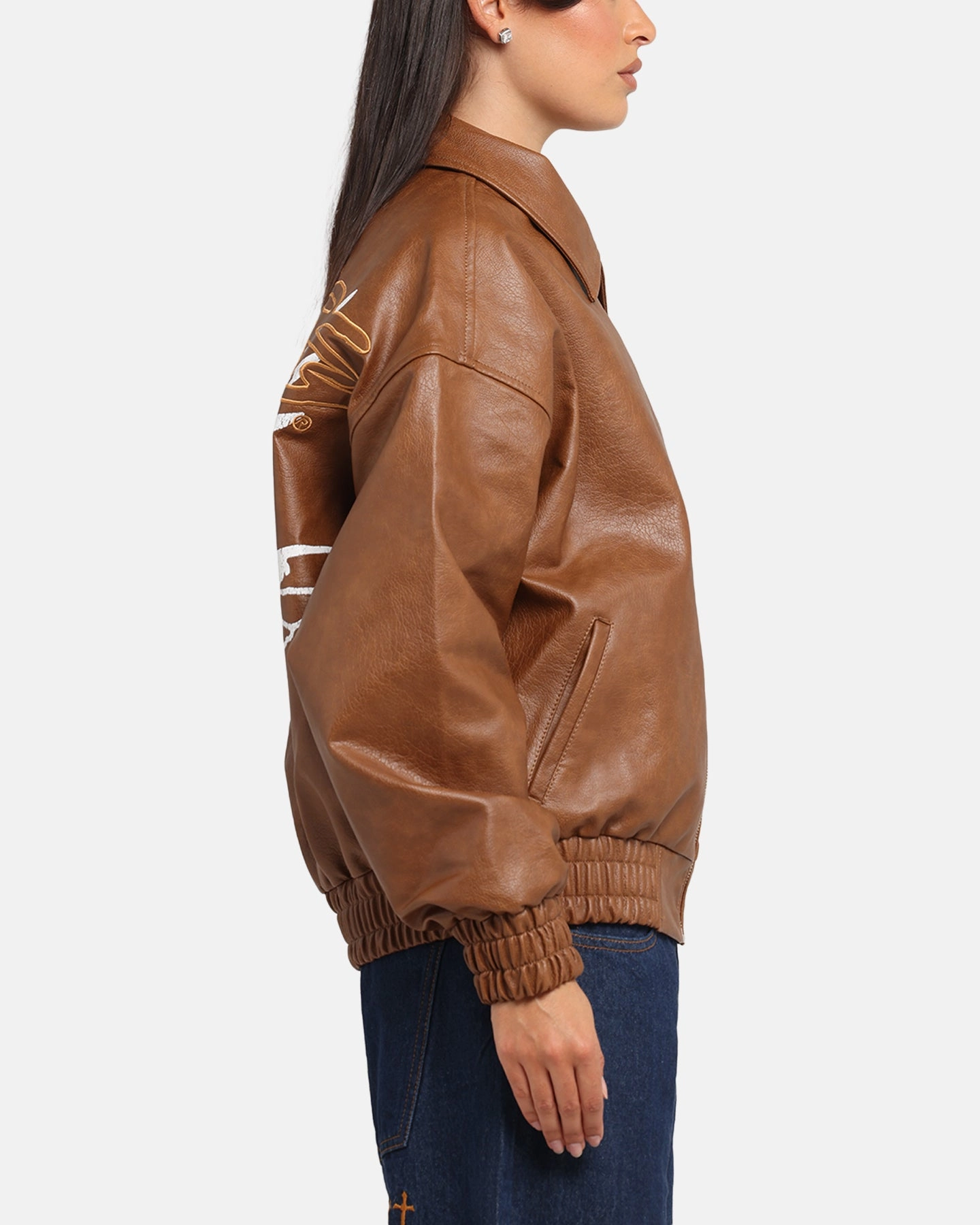 Ed Hardy Eagle Jacket Brown Regular-fit Reflective details