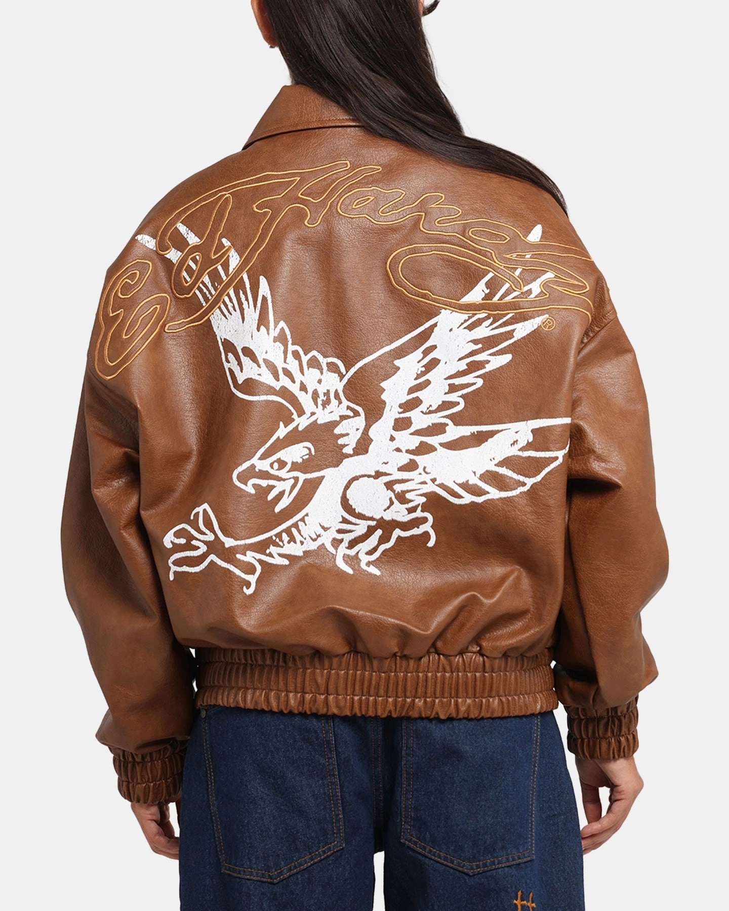 Ed Hardy Eagle Jacket Brown Minimal Form