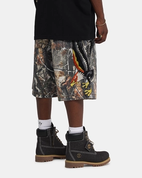 Ed Hardy Eagle Jorts Real Tree Camo Urban Style