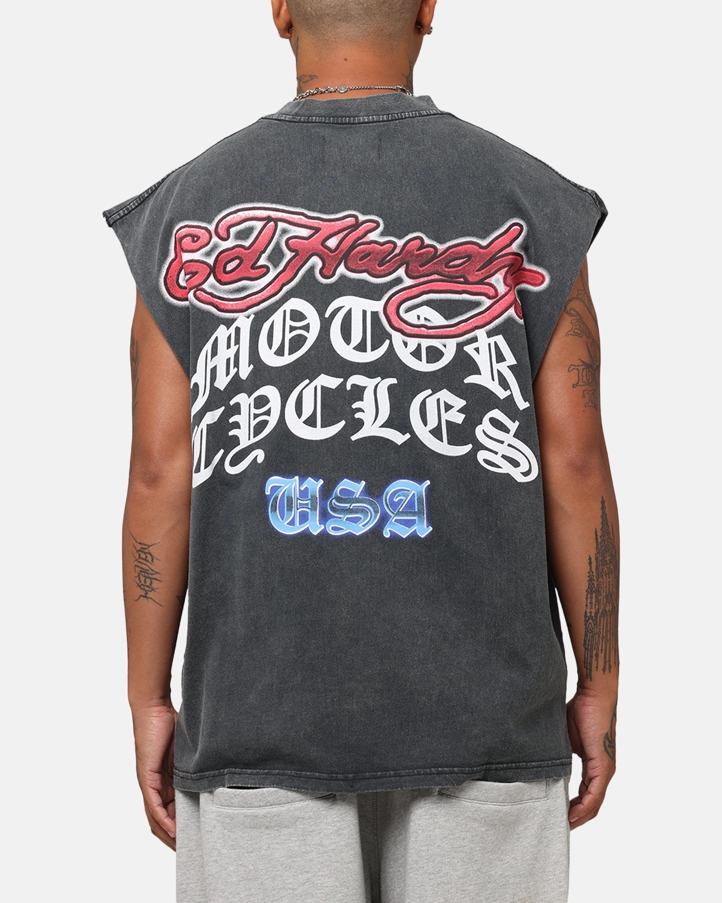 Ed Hardy Eagle Motor Muscle T-Shirt Black Summer Wear