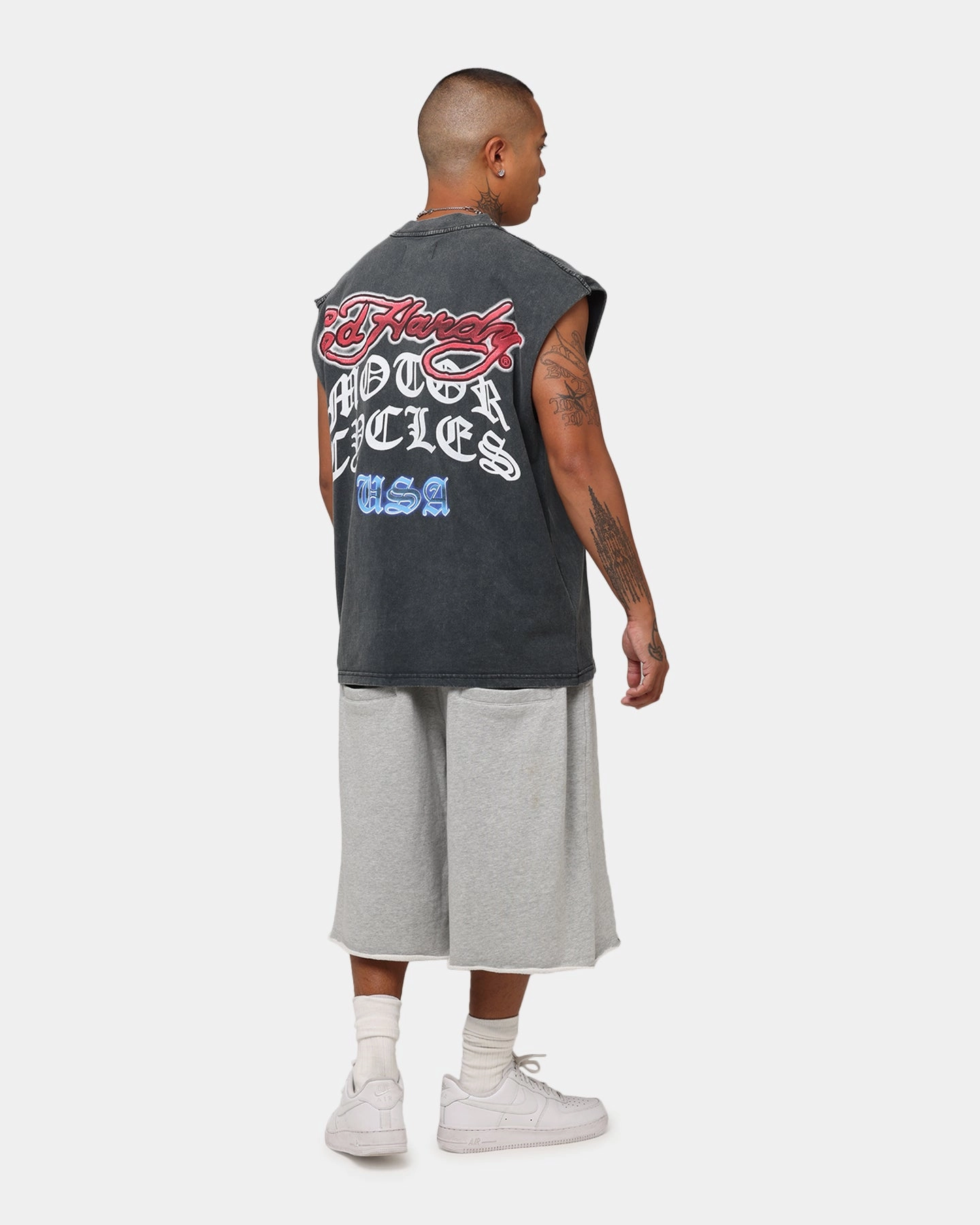 Cozy Design Breathable Layer Ed Hardy Eagle Motor Muscle T-Shirt Black