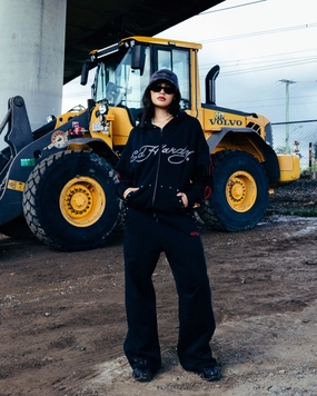 Ed Hardy Ed Hardy Hoodie Black Organic Cotton Blend