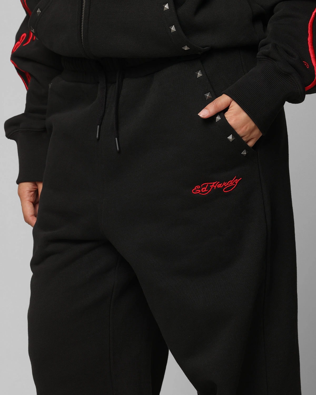 Ed Hardy Ed Hardy Track Pants Black Chilly Weather Wear Outfit Staple
