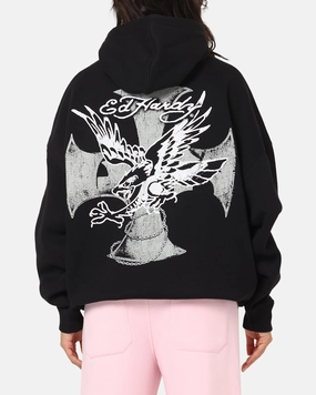 Ed Hardy Flight Hoodie Black Wallaby like
