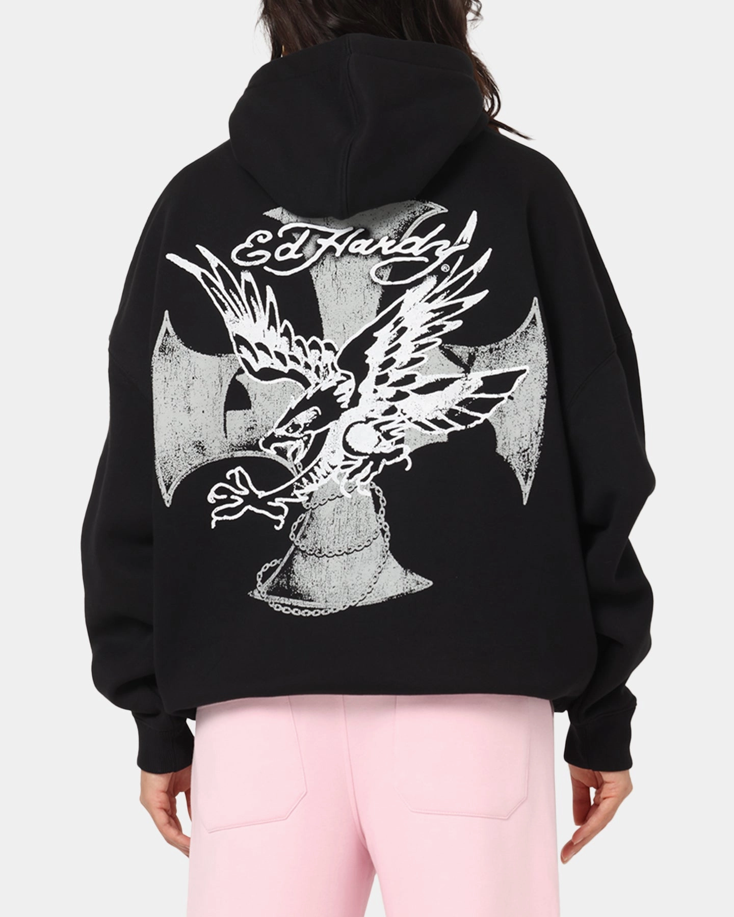 Ed Hardy Flight Hoodie Black Wallaby like