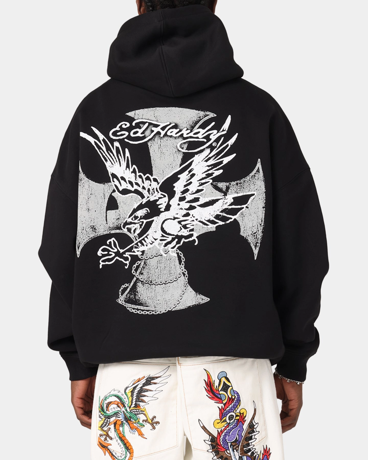 Ed Hardy Flight Hoodie Black Street Look Chipmunk like