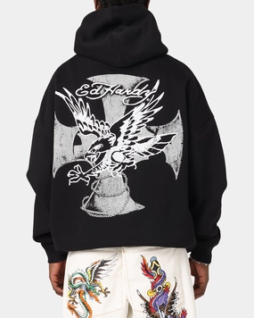Ed Hardy Flight Hoodie Black Street Look Chipmunk like