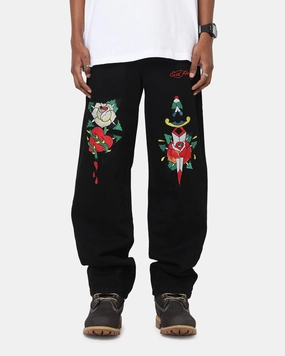 Ed Hardy Once Wounded Jeans Black Clean Cut