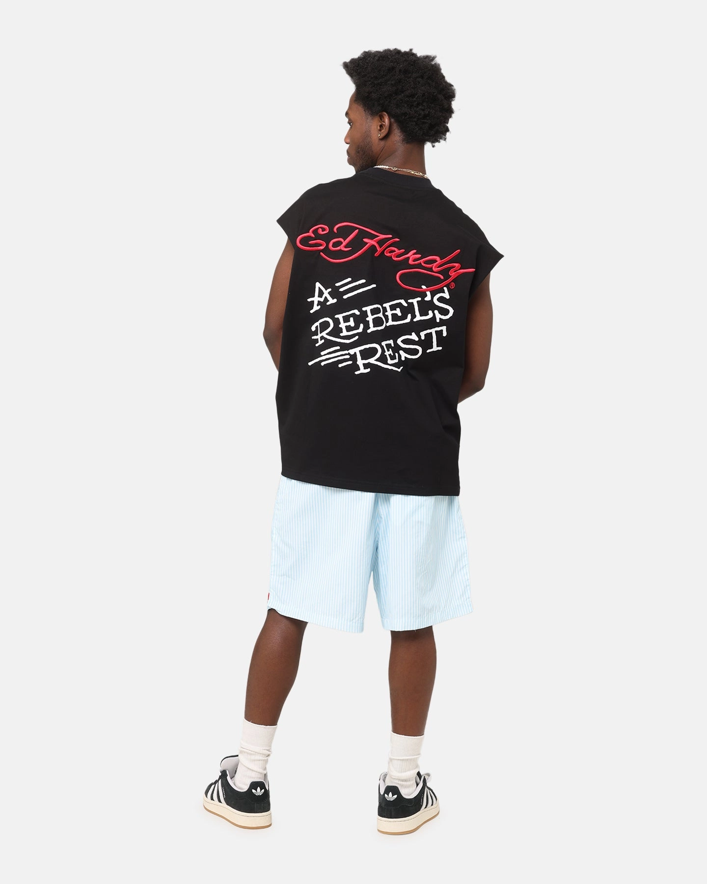 Ed Hardy Rebel Oversized Muscle T-Shirt Black harmonious